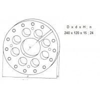Диск Делительный d 240х120х 15 число делен. 24 под паз 12мм (ДСП-48) (восстановленный)