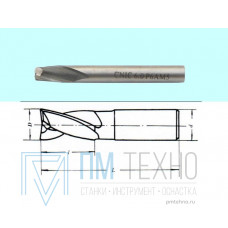 Фреза Шпоночная d 8,0х11х61 ц/х Р6АМ5 DIN327 
