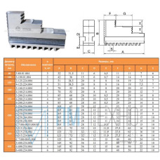 Патрон токарный Кулачки прямые  d125 3-125.224.004 (Гродно)