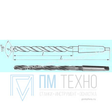 Сверло d  9,3х145х240 к/х Р6М5К5