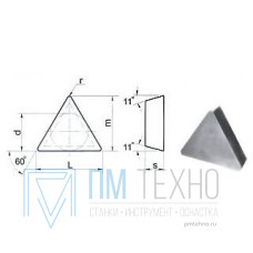 Пластина TРUN  - 160308  К25 трехгранная (01311) гладкая без отверстия